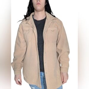 Cap Nord Beige-yellow Button-Up Fleece Jacket